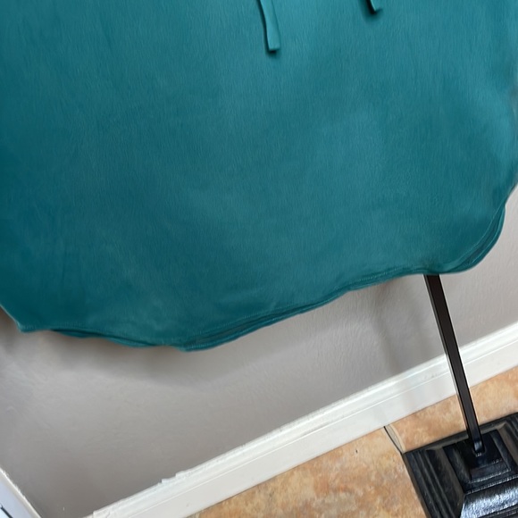 FRAME Sz Small Spruce Color 100% Silk Shirt Lace detail Like New Tunic Style - Picture 6 of 7